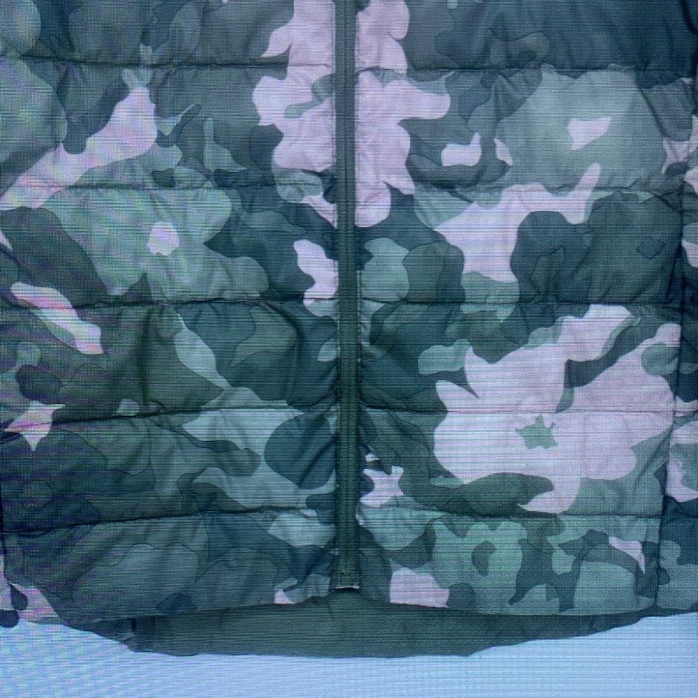 Kids Camo Puffer Jacket - Pink & Green - Picture 3 of 5